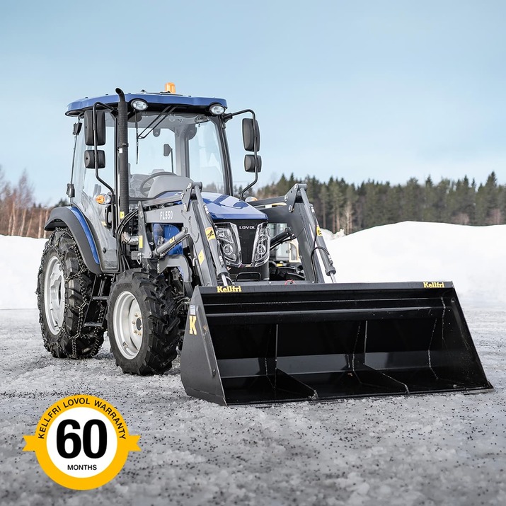 Traktor Lovol 50 hk 4wd med frontlæsser, Stage V