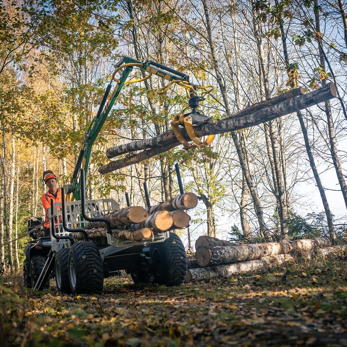 Skovvogn ATV 3 ton, med kran 4,2 m