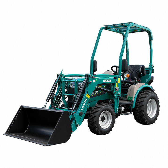 Kompakttraktor Lovol 25 hk med frontlæsser, uden førerhus