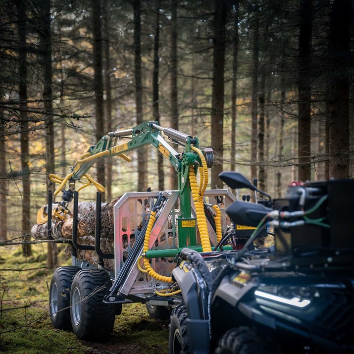 Skovvogn ATV 3 ton, med kran 4,2 m