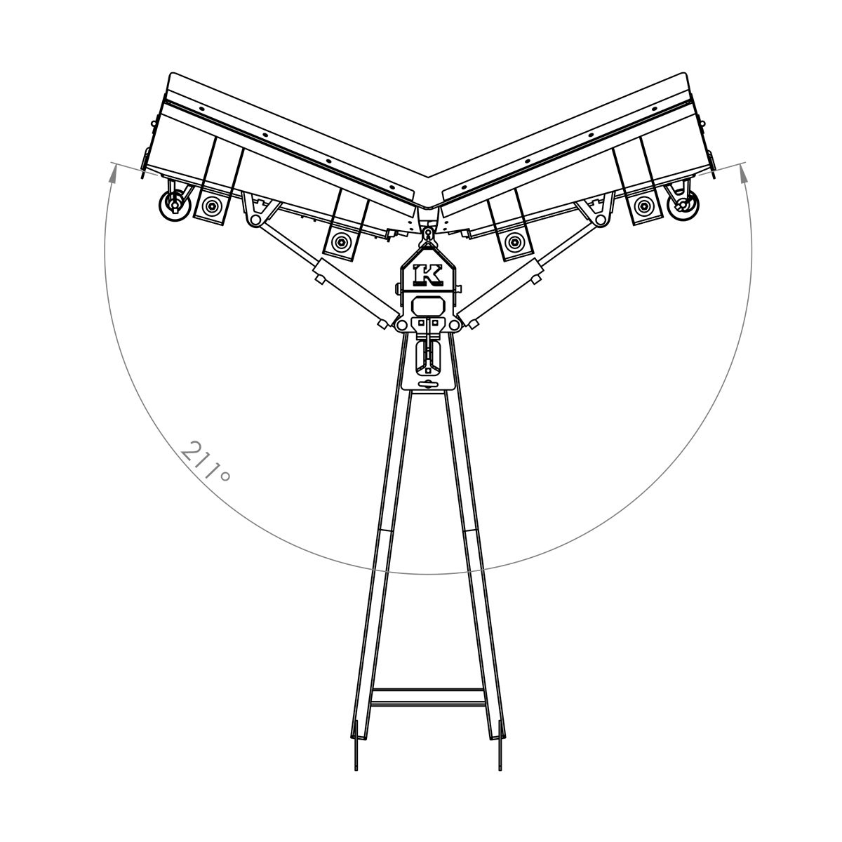 V-plov ATV 150 cm med hydraulikaggregat og cylinder