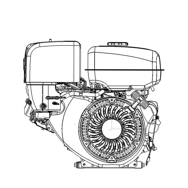 Benzin motor 15hk JF420 med elstart