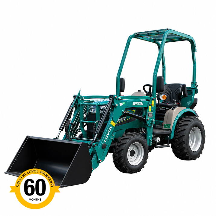 Kompakttraktor Lovol 25 hk med frontlæsser, uden førerhus
