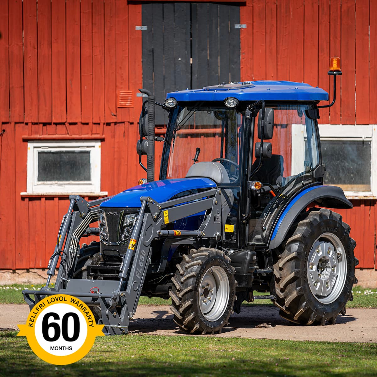 Traktor Lovol 50 hk 4WD med frontlæsser, Stage V