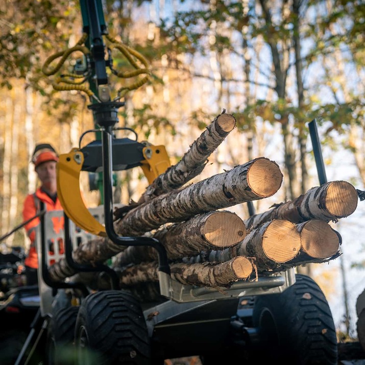 Skovvogn ATV 3 ton, med kran 4,2 m