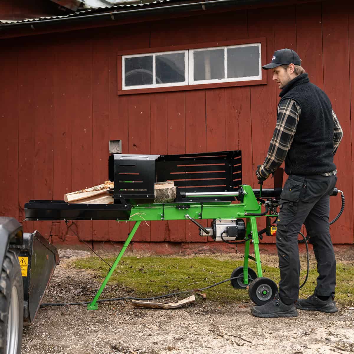 Brændekløver, eldrevet, 7 ton, 70 cm
