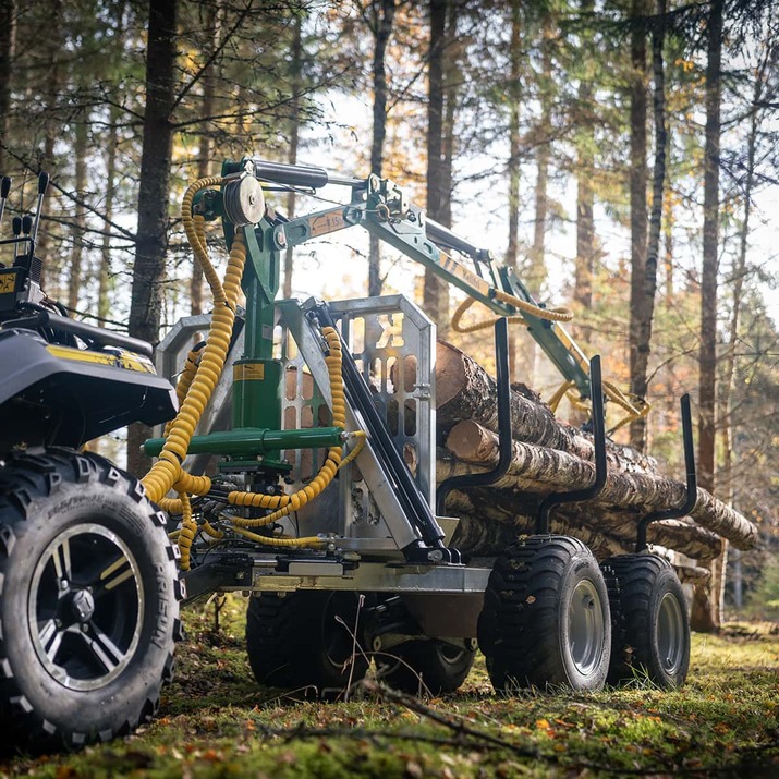 Skovvogn ATV 3 ton, med kran 4,2 m
