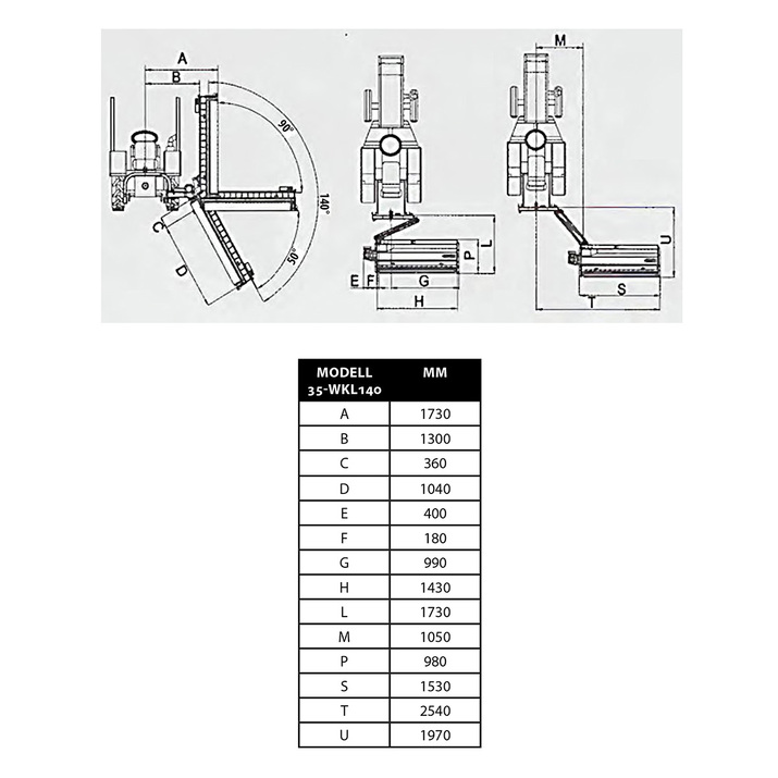 Rabatklipper W 1,4 m