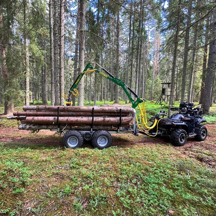 Skovvogn ATV 3 ton, med kran 4,2 m