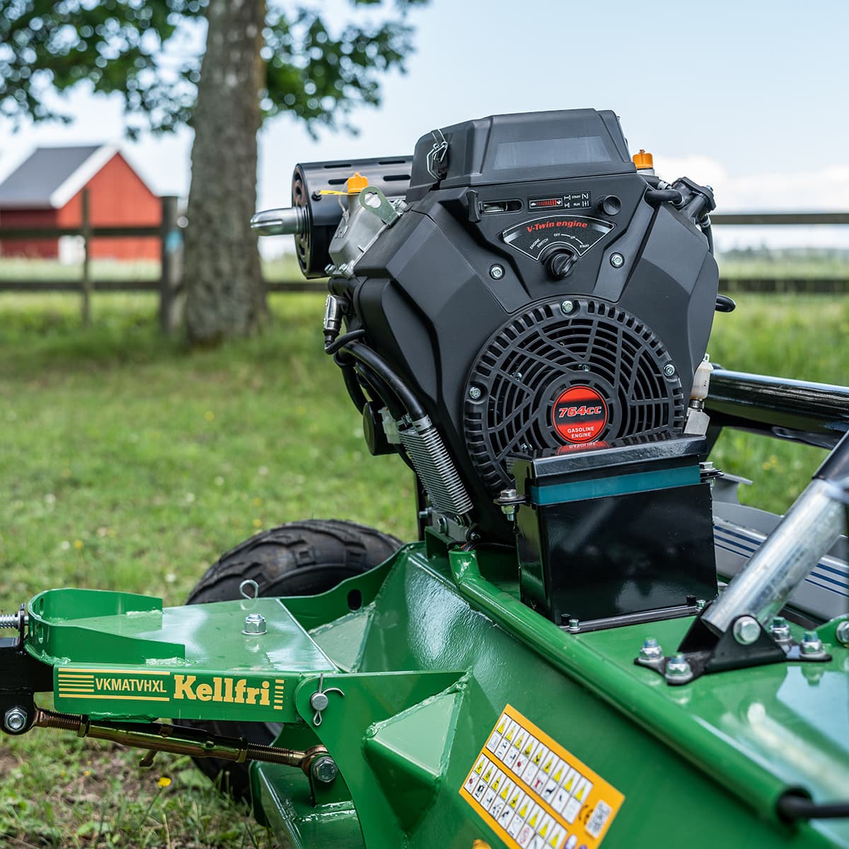 Slagleklipper ATV med bagklap, 1,5 m, 25 hk