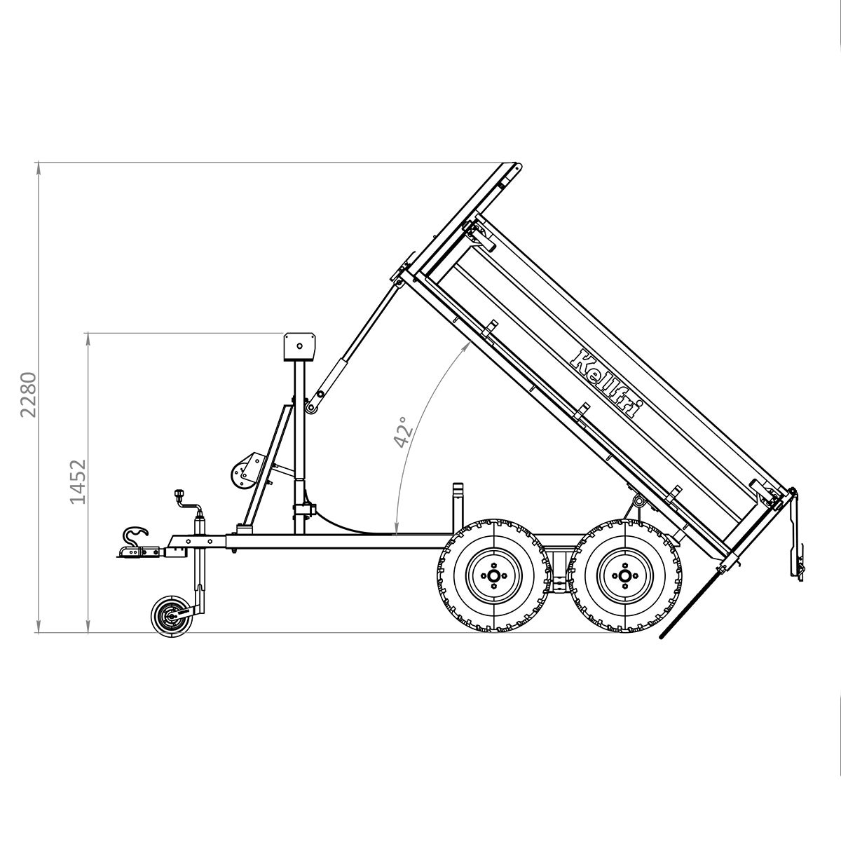 Tipvogn ATV PRO 1,5 ton