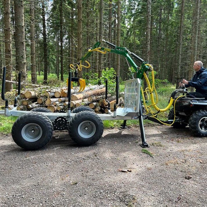 Skovvogn ATV 3 ton, med kran 4,2 m
