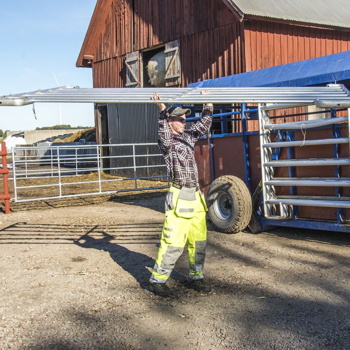 Fangelåge i aluminium med fodbukke