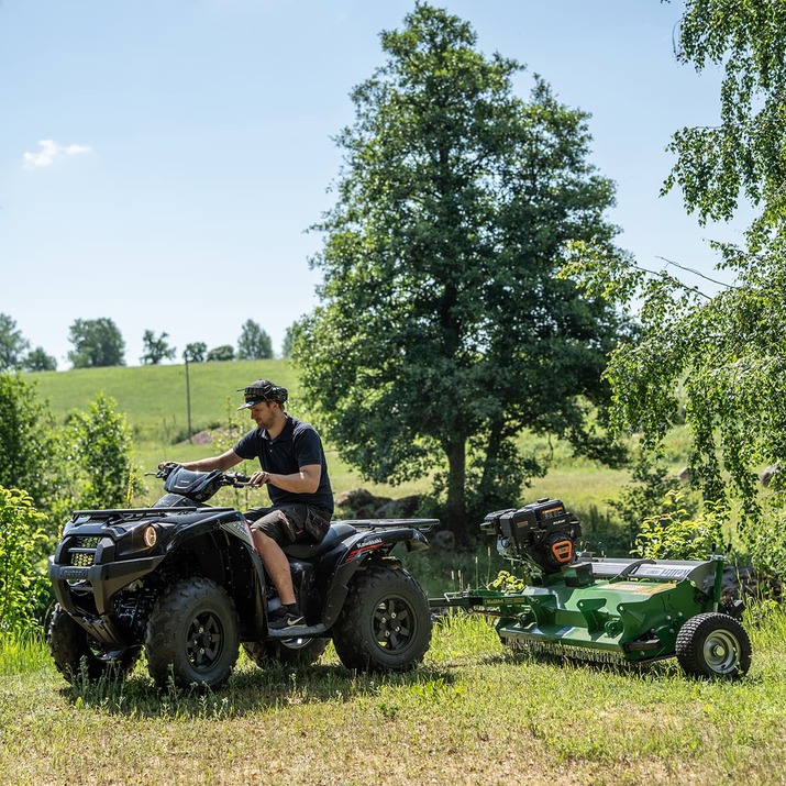 ATV-klipper med låg og elstart, 1,5 m, 15 hk