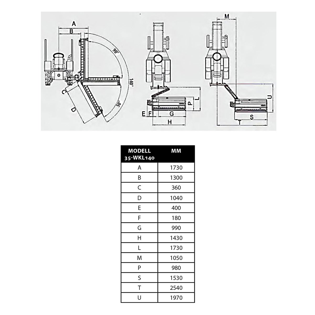 Rabatklipper W 1,4 m