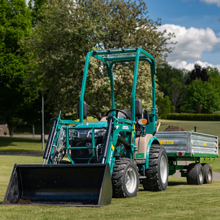 Kompakttraktor Lovol 25 hk med frontlæsser, uden førerhus