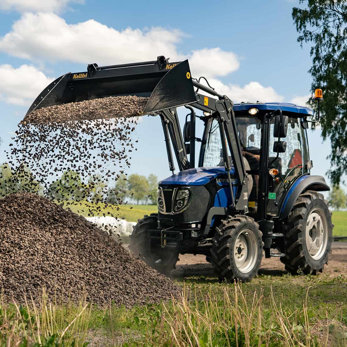 Traktor Lovol 50 hk 4WD med frontlæsser, Stage V