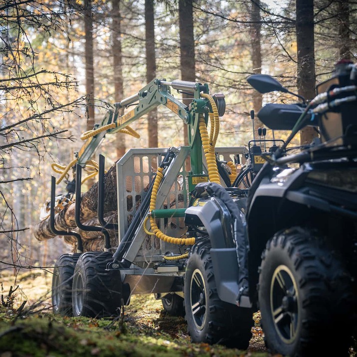 Skovvogn ATV 3 ton, med kran 4,2 m