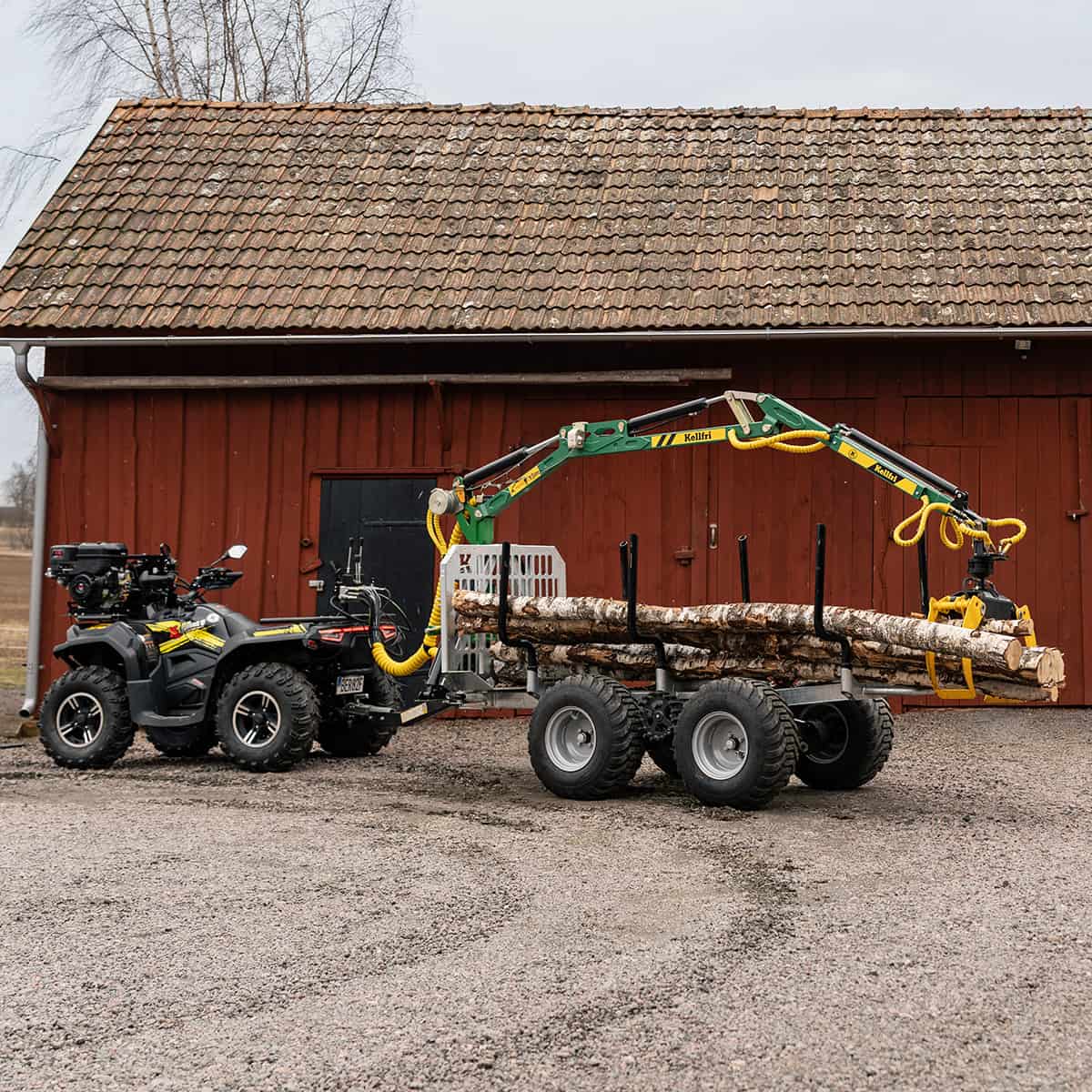 Skovvogn ATV 3 ton, med kran 4,2 m