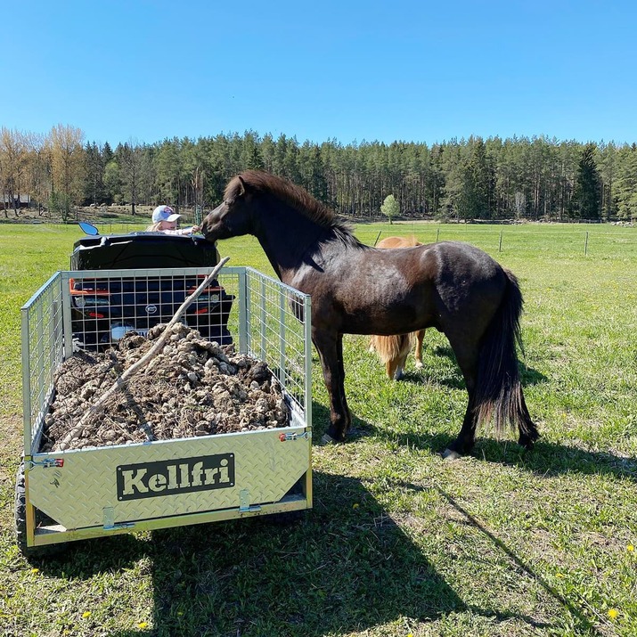 Tipvogn ATV 500 kg med galvaniseret dørkplade