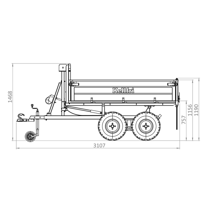 Tipvogn ATV PRO 1,5 ton