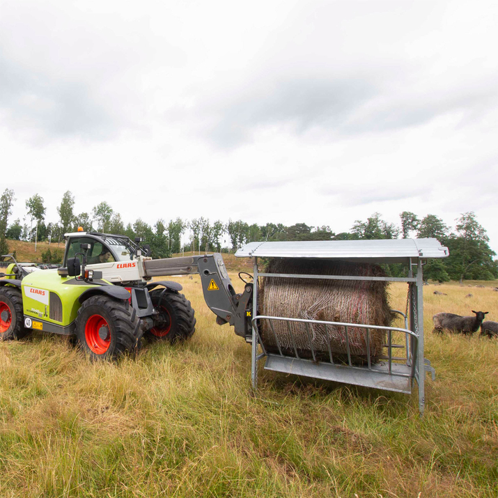 Foderhæk med tag til får