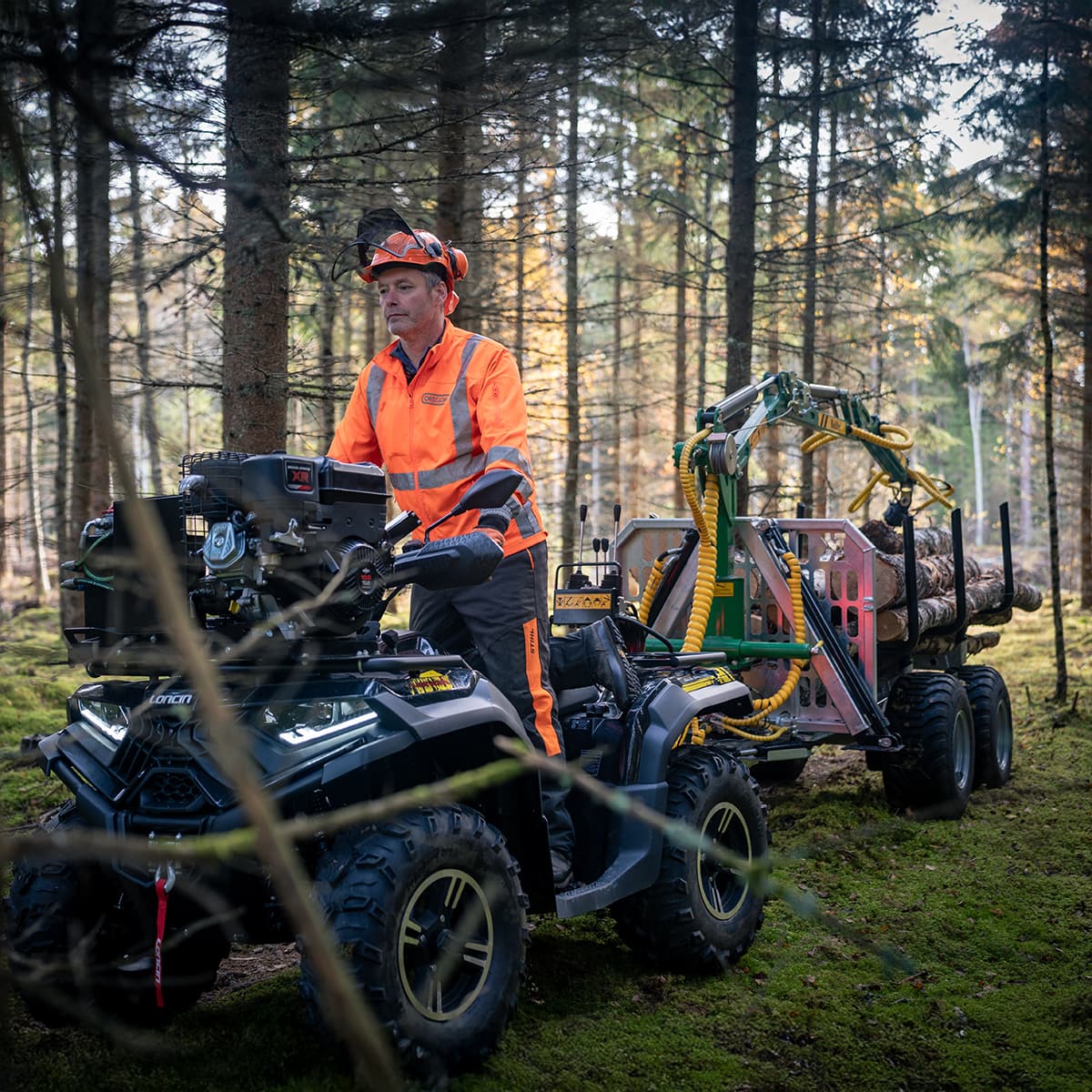 Skovvogn ATV 3 ton, med kran 4,2 m