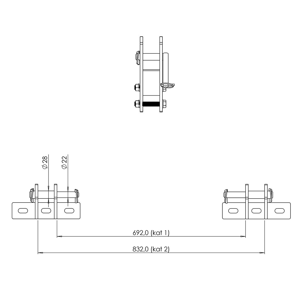 Adapter fra trepunkt til Euro/Trima