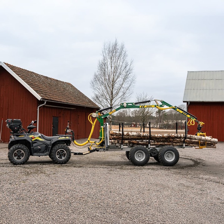 Skovvogn ATV 3 ton, med kran 4,2 m