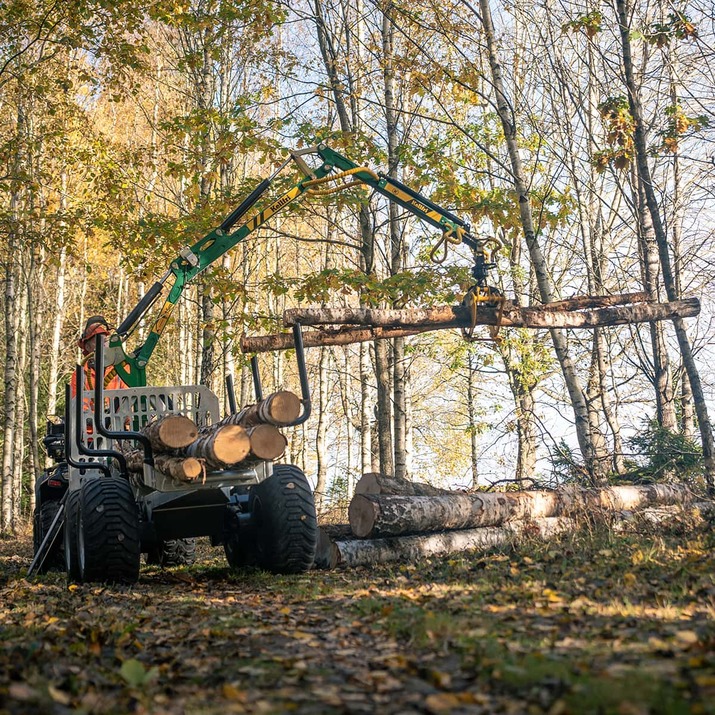Skovvogn ATV 3 ton, med kran 4,2 m