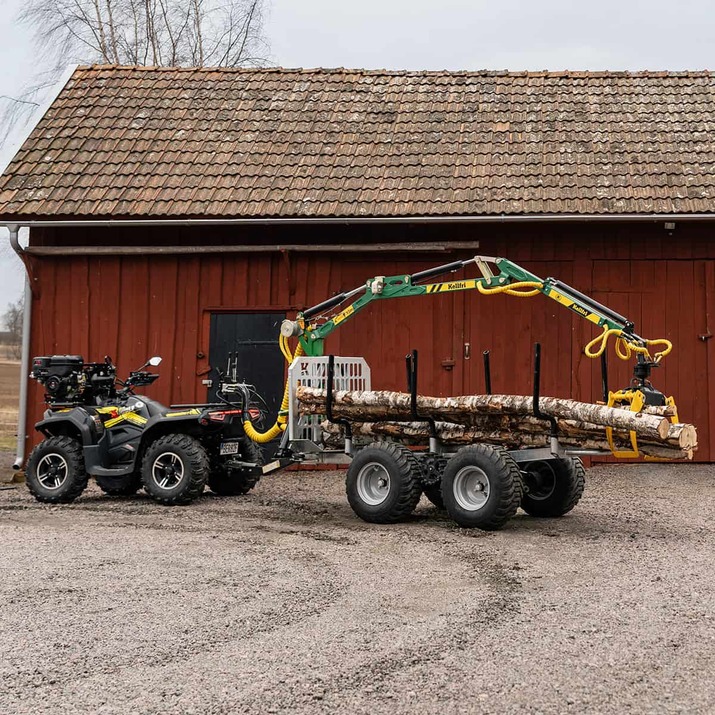 Skovvogn ATV 3 ton, med kran 4,2 m