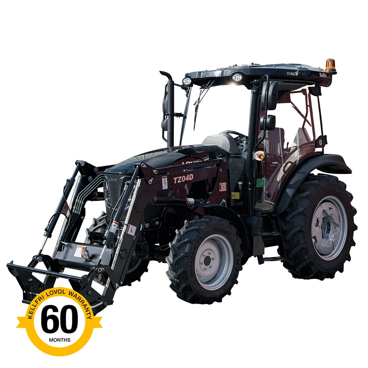Traktor Lovol 55 hk PRO 4WD med frontlæsser, Stage V