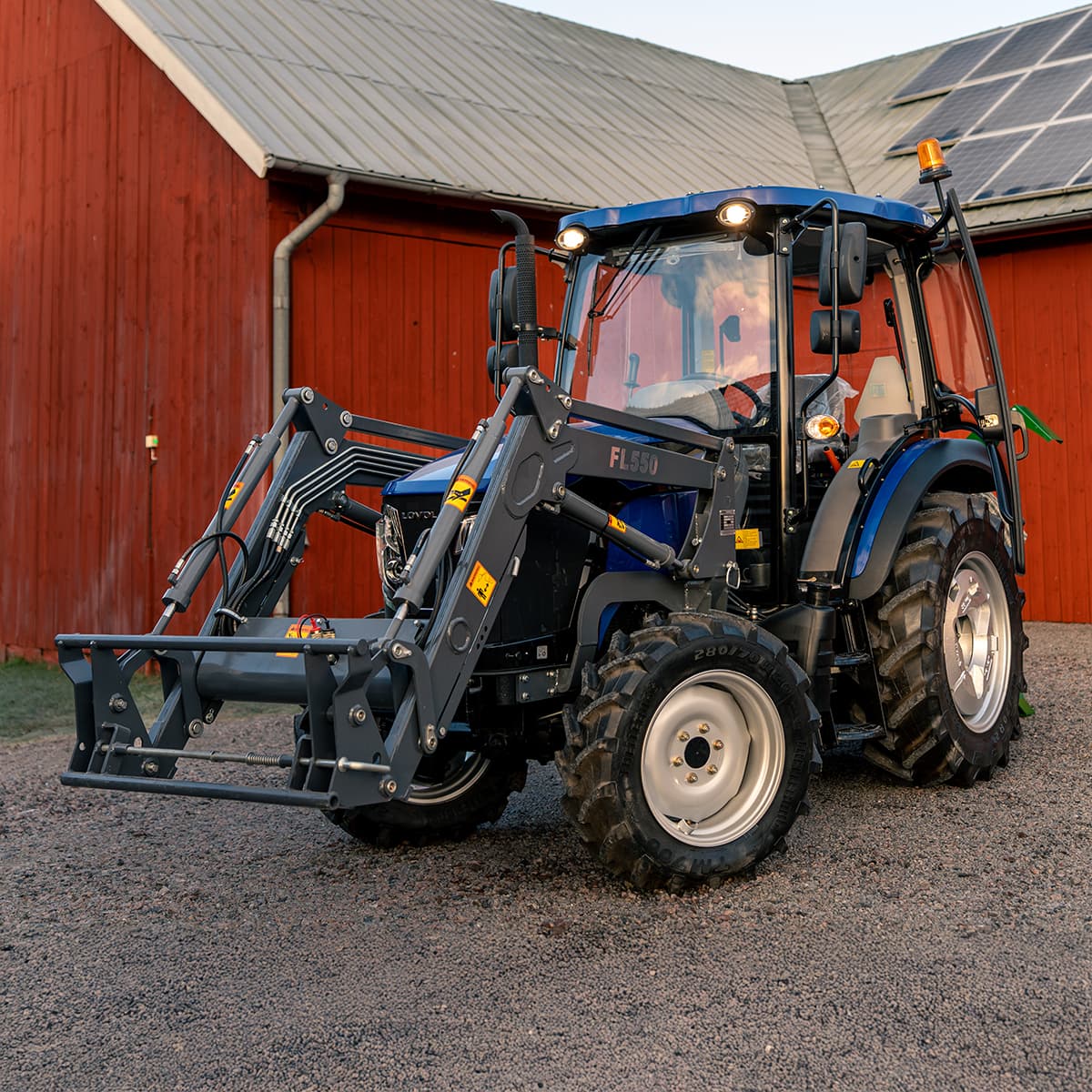 Traktor Lovol 50 hk 4WD med frontlæsser, Stage V