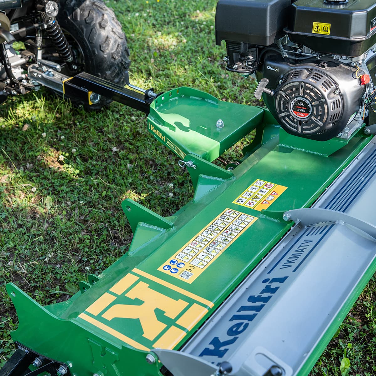 Slagleklipper ATV med bagklap, 1,2 m, 15 hk