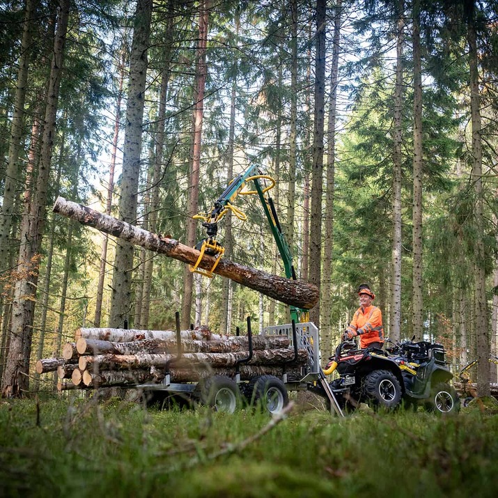 Skovvogn ATV 3 ton, med kran 4,2 m