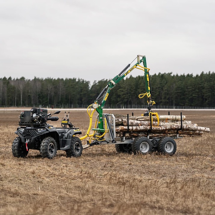 Skovvogn ATV 3 ton, med kran 4,2 m