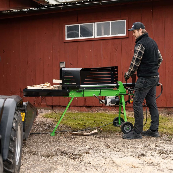Brændekløver, eldrevet, 7 ton, 70 cm