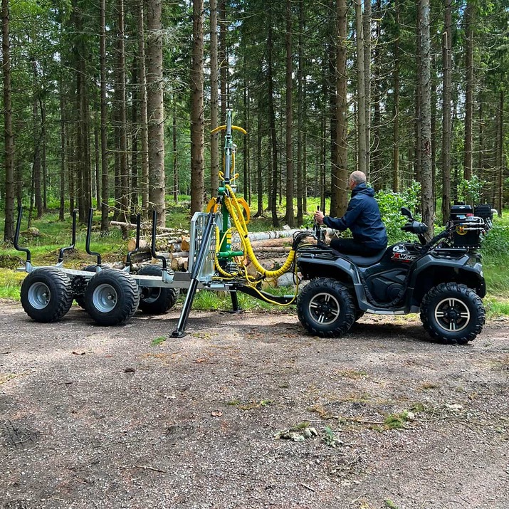 Skovvogn ATV 3 ton, med kran 4,2 m