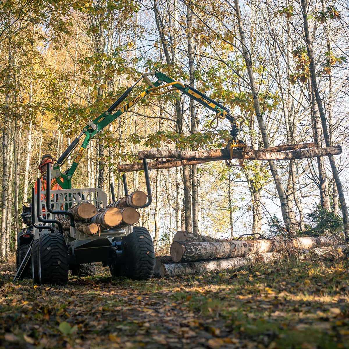 Skovvogn ATV 3 ton, med kran 4,2 m