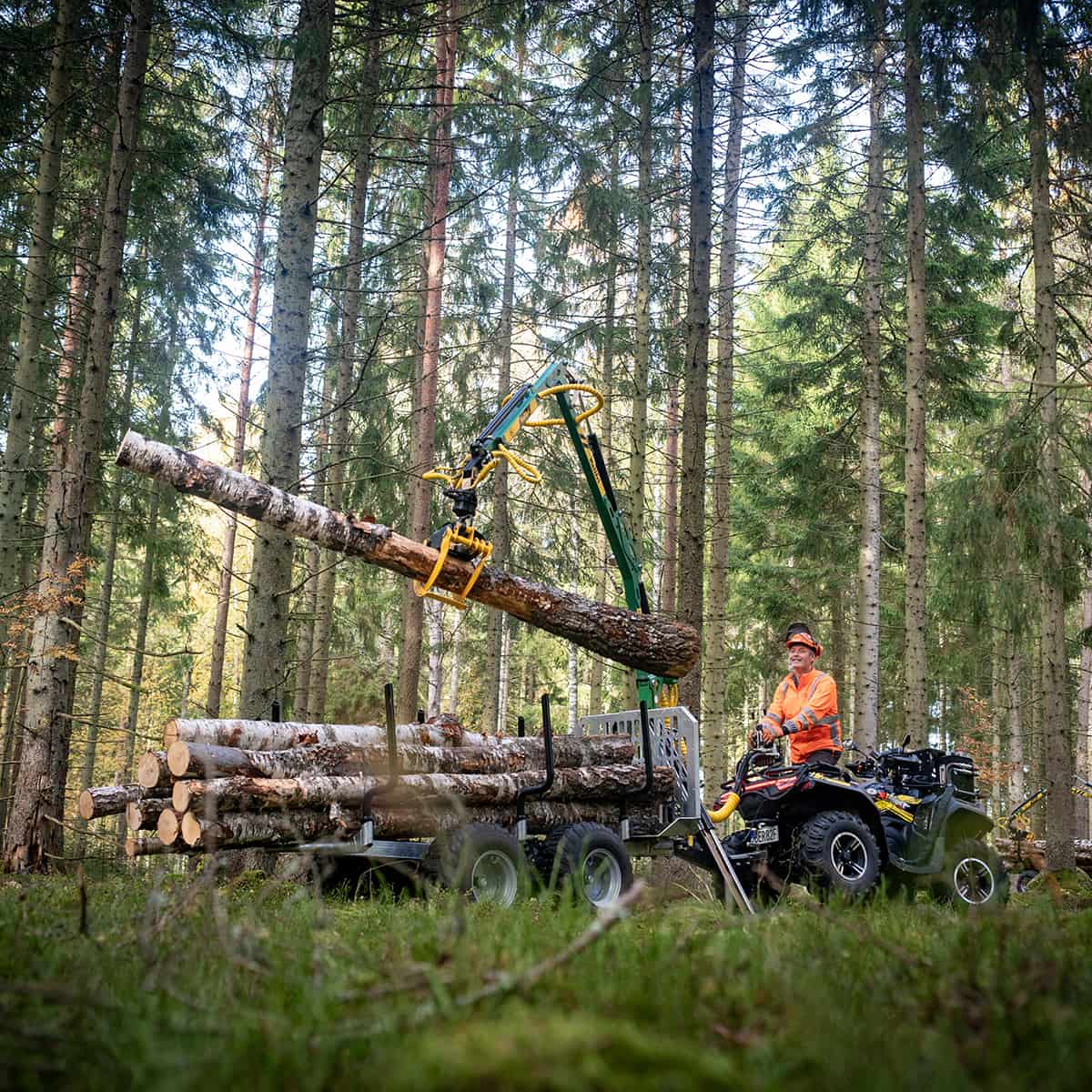 Skovvogn ATV 3 ton, med kran 4,2 m