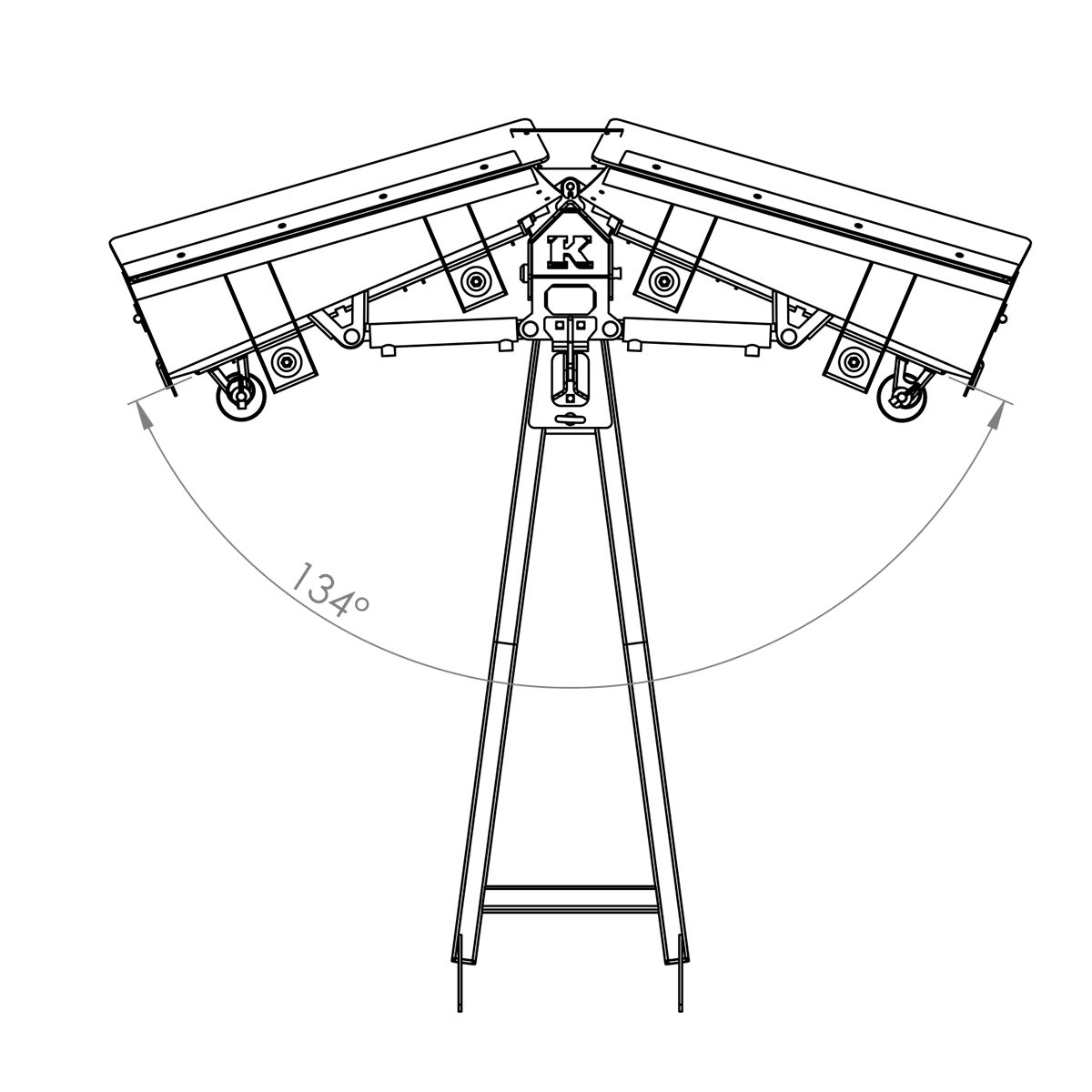V-plov ATV 150 cm med hydraulikaggregat og cylinder