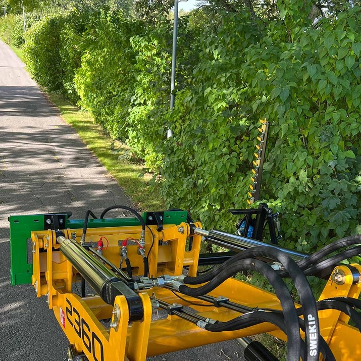 Hækkeklipper til frontlæsser med boltet Euro-beslag