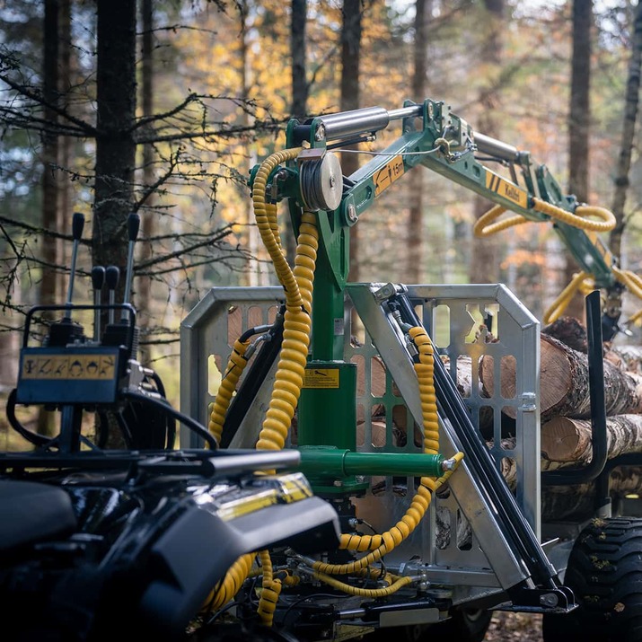 Skovvogn ATV 3 ton, med kran 4,2 m