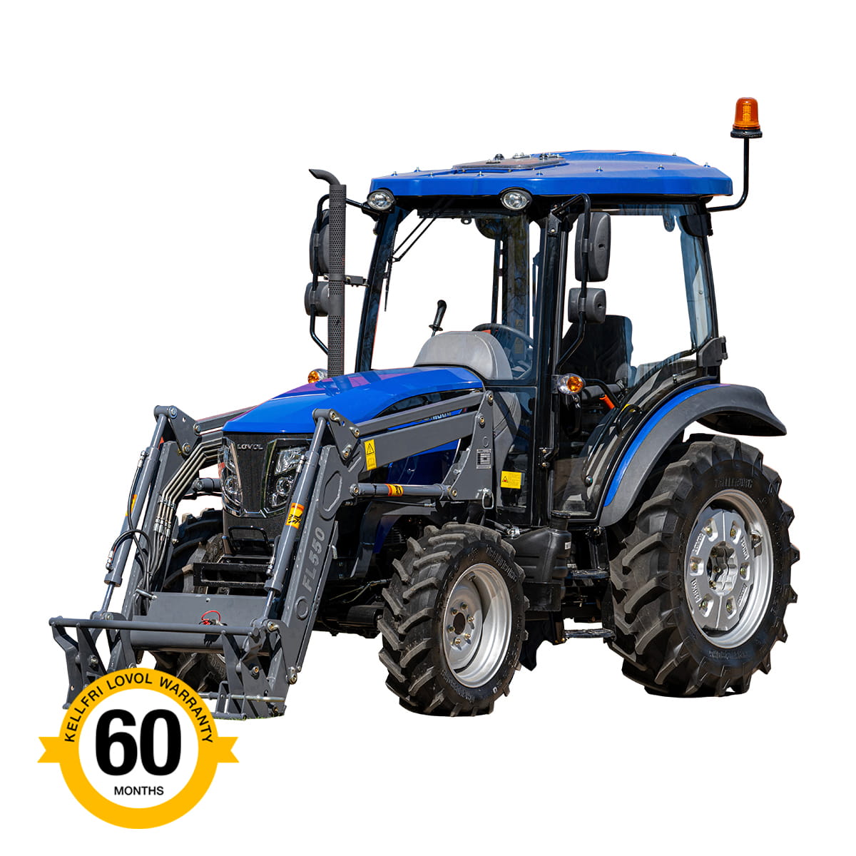 Traktor Lovol 50 hk 4WD med frontlæsser, Stage V
