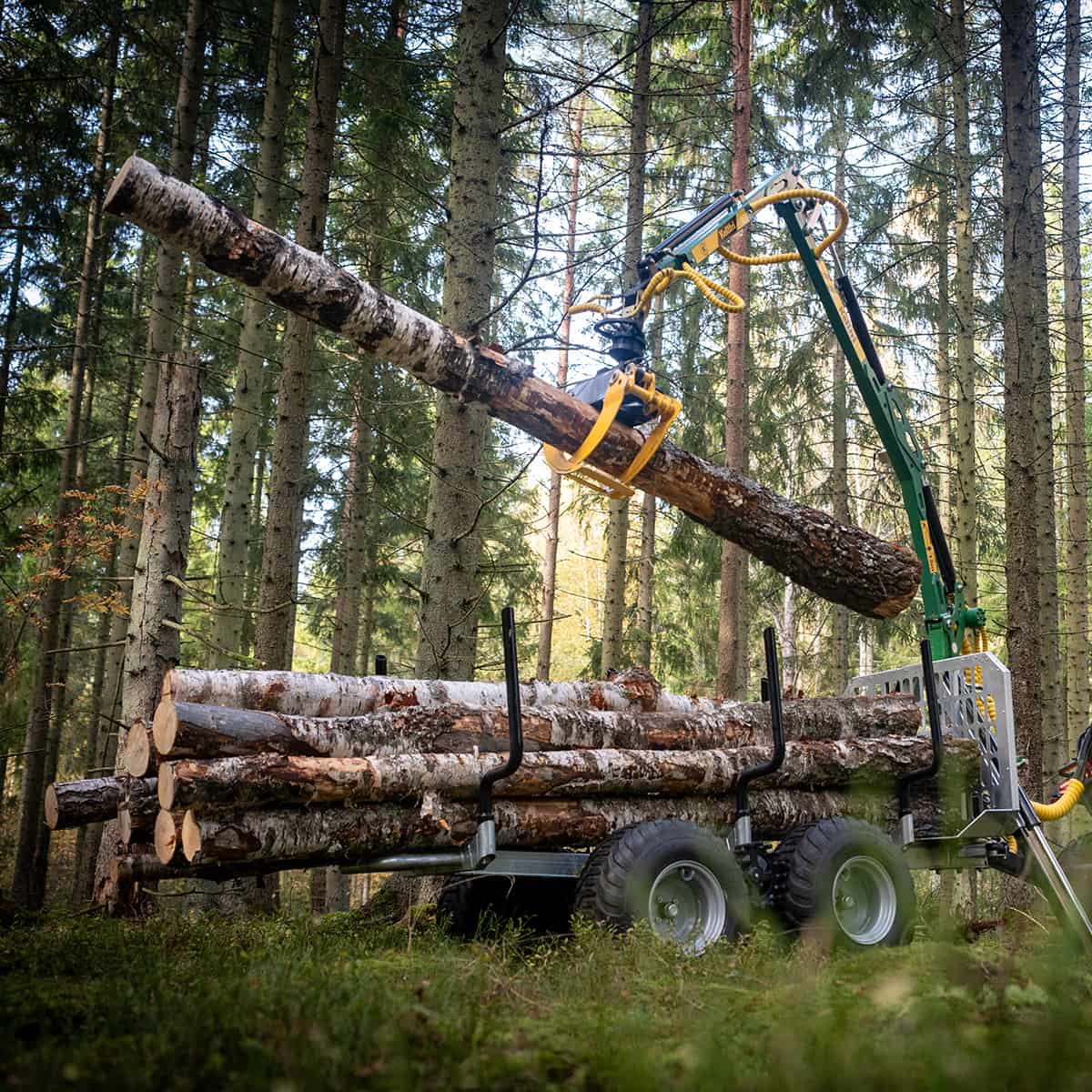 Skovvogn ATV 3 ton, med kran 4,2 m