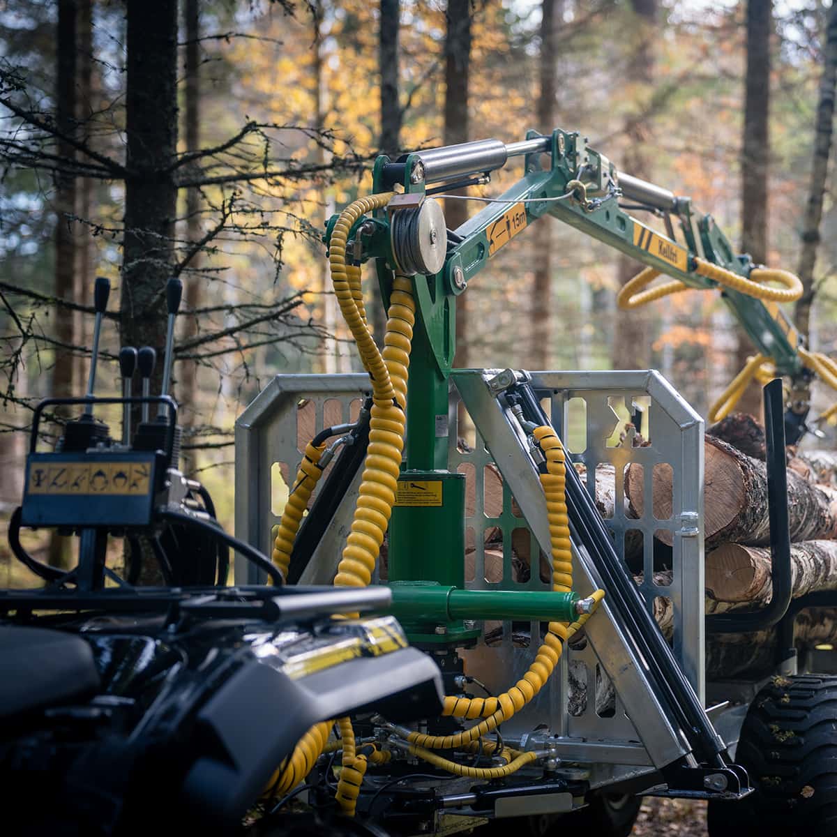 Skovvogn ATV 3 ton, med kran 4,2 m