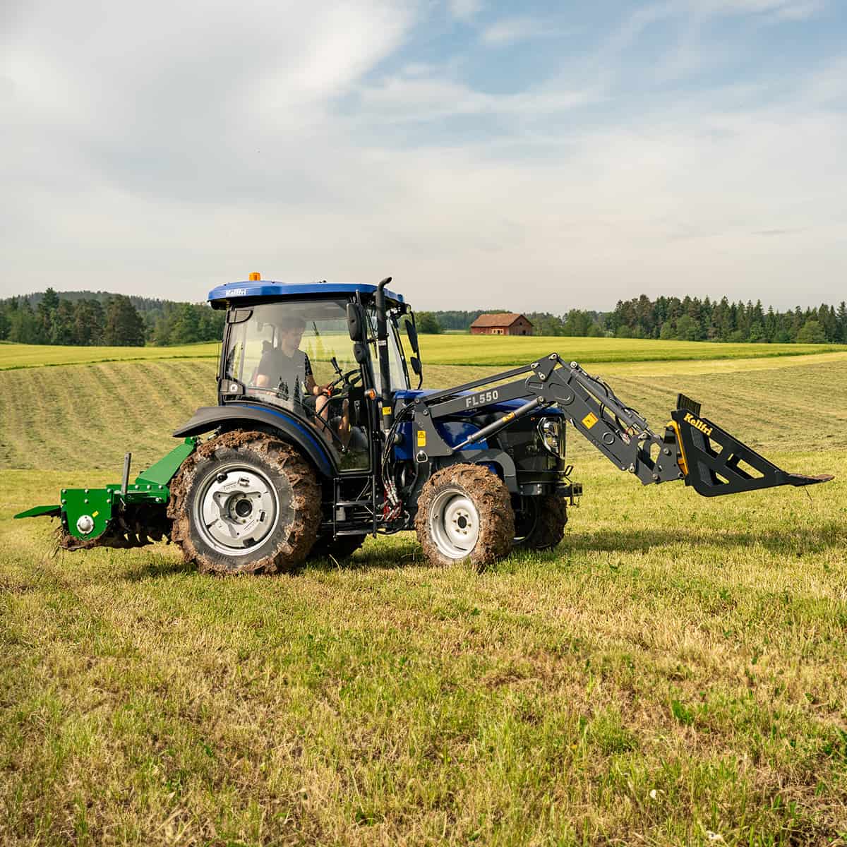 Traktor Lovol 50 hk 4WD med frontlæsser, Stage V