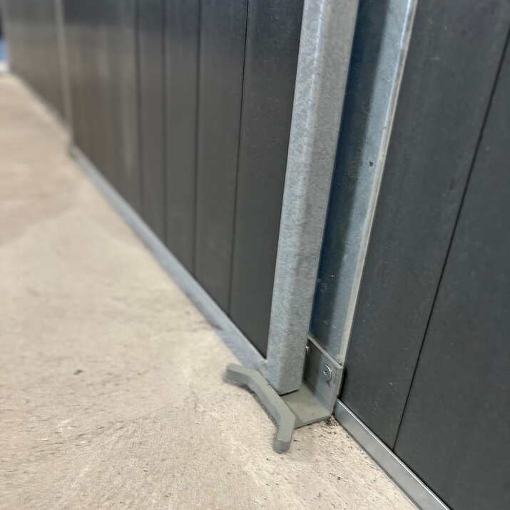 Front med skydedør 3,5 m, inkl. kunststofplanker, SWE