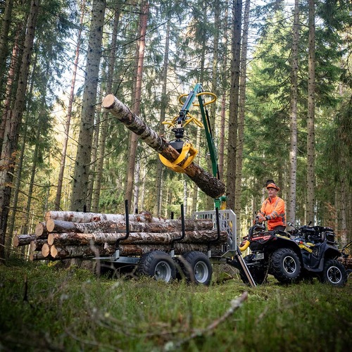 Skovvogn ATV 3 ton, med kran 4,2 m