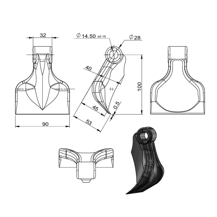 Hammerslagle 90 mm/730 g